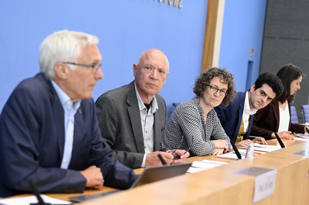 Bundespressekonferenz Proteste an Hochschulen gegen den Krieg in Gaza in Berlin