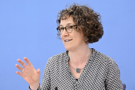 Bundespressekonferenz Proteste an Hochschulen gegen den Krieg in Gaza in Berlin