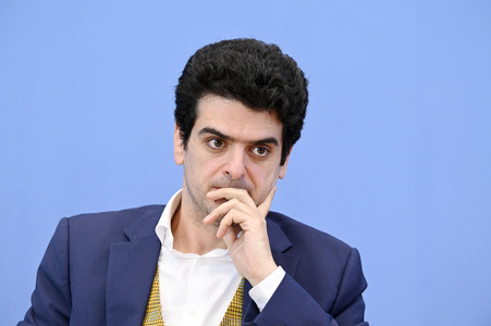 Bundespressekonferenz Proteste an Hochschulen gegen den Krieg in Gaza in Berlin