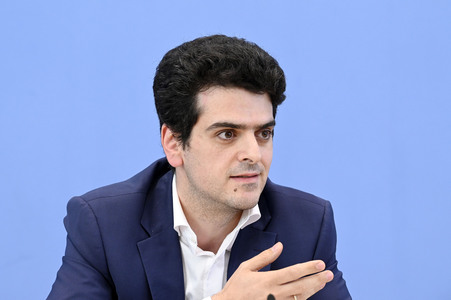 Bundespressekonferenz Proteste an Hochschulen gegen den Krieg in Gaza in Berlin