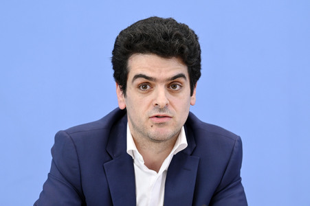 Bundespressekonferenz Proteste an Hochschulen gegen den Krieg in Gaza in Berlin