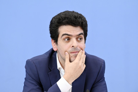 Bundespressekonferenz Proteste an Hochschulen gegen den Krieg in Gaza in Berlin