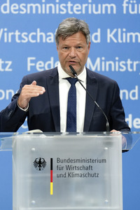 Pressekonferenz mit Robert Habeck in Berlin