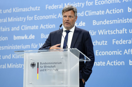 Pressekonferenz mit Robert Habeck in Berlin