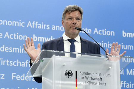 Pressekonferenz mit Robert Habeck in Berlin