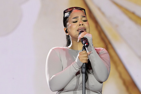 Abschlussveranstaltung beim Demokratiefest zu 75 Jahren Grundgesetz in Berlin