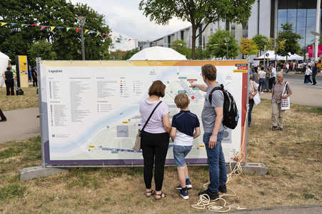 Impressionen vom Demokratiefest zu 75 Jahren Grundgesetz in Berlin