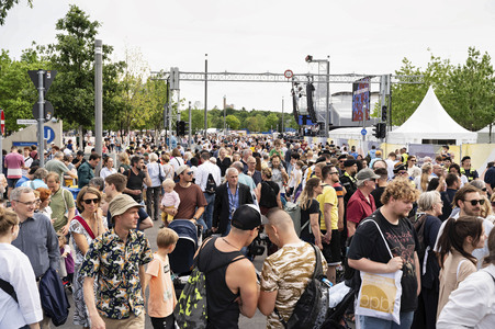 Impressionen vom Demokratiefest zu 75 Jahren Grundgesetz in Berlin