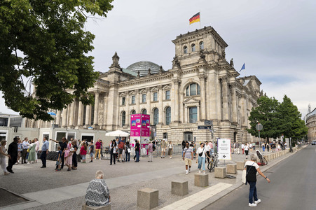 Impressionen vom Demokratiefest zu 75 Jahren Grundgesetz in Berlin