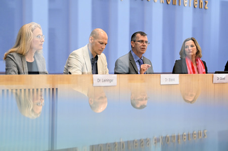 Bundespressekonferenz Report Globale Flucht 2024 in Berlin