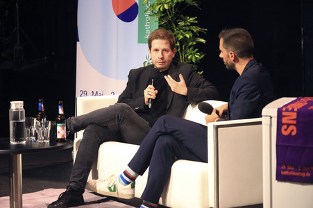 Talk mit Kevin Kühnert beim Katholikentag in Erfurt