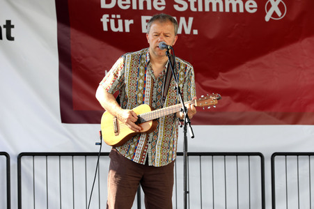 Wahlkampfveranstsaltung des Bündnis Sahra Wagenknecht in Leipzig