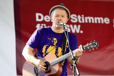 Wahlkampfveranstsaltung des Bündnis Sahra Wagenknecht in Leipzig