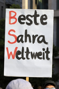 Wahlkampfveranstsaltung des Bündnis Sahra Wagenknecht in Leipzig