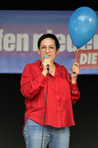 Wahlkampfveranstaltung der Partei Die Linke in Dresden