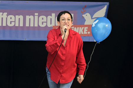 Wahlkampfveranstaltung der Partei Die Linke in Dresden