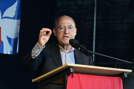 Wahlkampfveranstaltung der Partei Die Linke in Dresden