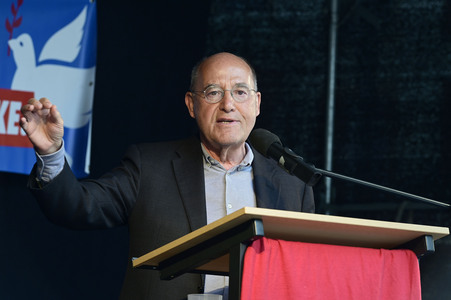 Wahlkampfveranstaltung der Partei Die Linke in Dresden