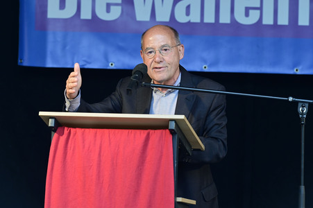 Wahlkampfveranstaltung der Partei Die Linke in Dresden