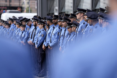 Schweigemarsch für den ermordeten Mannheimer Polizisten Rouven L. in Berlin