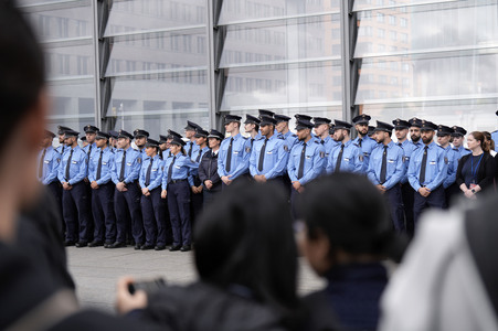 Schweigemarsch für den ermordeten Mannheimer Polizisten Rouven L. in Berlin