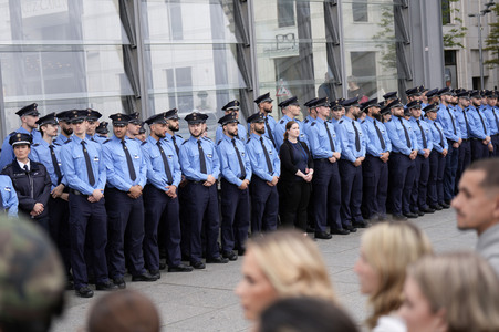 Schweigemarsch für den ermordeten Mannheimer Polizisten Rouven L. in Berlin