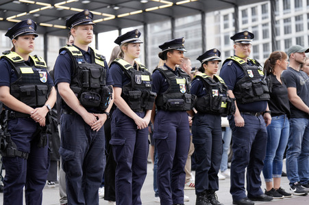 Schweigemarsch für den ermordeten Mannheimer Polizisten Rouven L. in Berlin