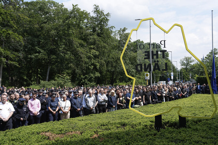 Schweigemarsch für den ermordeten Mannheimer Polizisten Rouven L. in Berlin