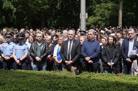 Schweigemarsch für den ermordeten Mannheimer Polizisten Rouven L. in Berlin