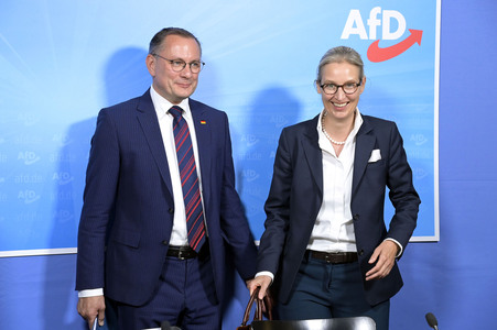 Pressekonferenz der AfD zur Europawahl in Berlin