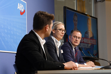 Pressekonferenz der AfD zur Europawahl in Berlin