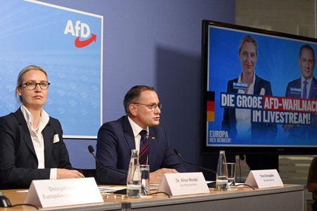Pressekonferenz der AfD zur Europawahl in Berlin