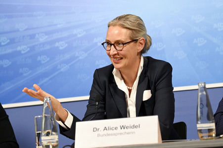 Pressekonferenz der AfD zur Europawahl in Berlin