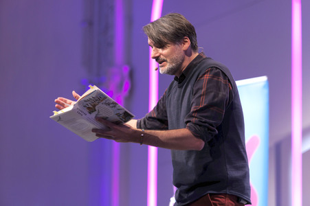 Saša Stanišić bei der lit.Cologne 2024 in Köln