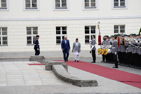 Begrüßung des Präsidenten von Nepal in Berlin