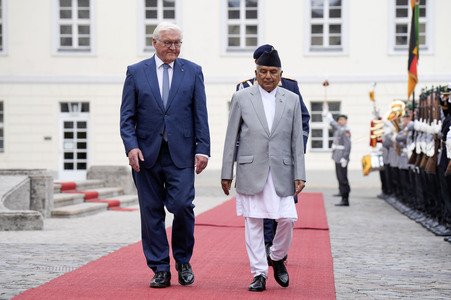 Begrüßung des Präsidenten von Nepal in Berlin
