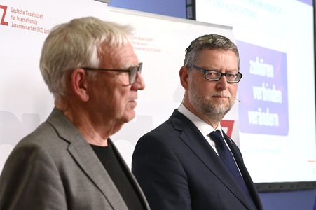Jahrespressekonferenz 2024 der Deutschen Gesellschaft für internationale Zusammenarbeit in Berlin