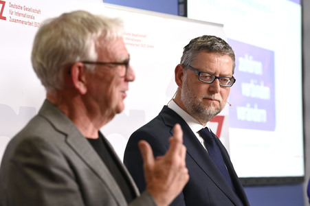Jahrespressekonferenz 2024 der Deutschen Gesellschaft für internationale Zusammenarbeit in Berlin