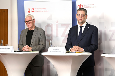 Jahrespressekonferenz 2024 der Deutschen Gesellschaft für internationale Zusammenarbeit in Berlin