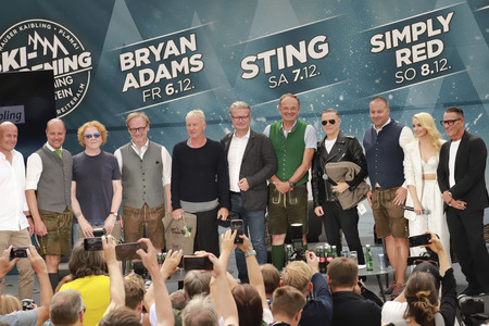 Pressekonferenz mit Sting, Bryan Adams und Simply Red in Schladming