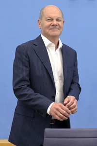 Bundespressekonferenz Aktuelle Themen der Innen- und Außenpolitik in Berlin