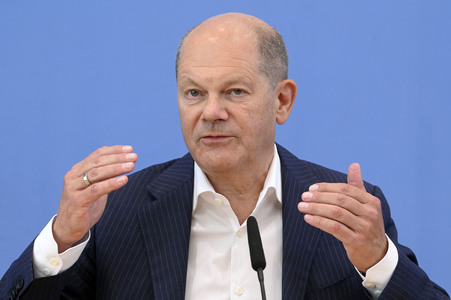 Bundespressekonferenz Aktuelle Themen der Innen- und Außenpolitik in Berlin