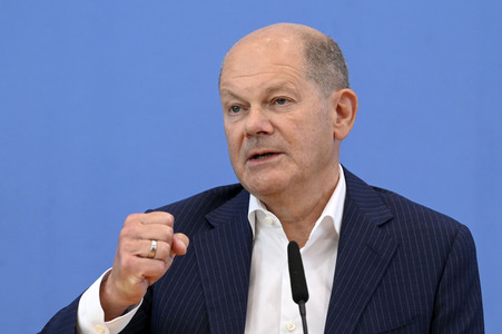 Bundespressekonferenz Aktuelle Themen der Innen- und Außenpolitik in Berlin