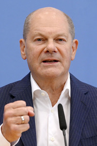 Bundespressekonferenz Aktuelle Themen der Innen- und Außenpolitik in Berlin