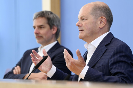 Bundespressekonferenz Aktuelle Themen der Innen- und Außenpolitik in Berlin