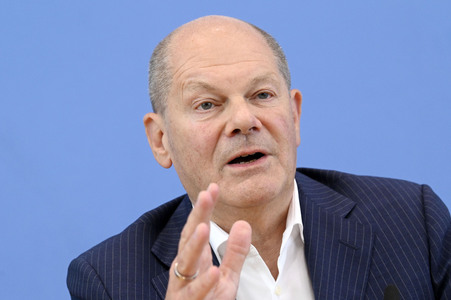 Bundespressekonferenz Aktuelle Themen der Innen- und Außenpolitik in Berlin