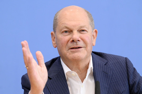 Bundespressekonferenz Aktuelle Themen der Innen- und Außenpolitik in Berlin