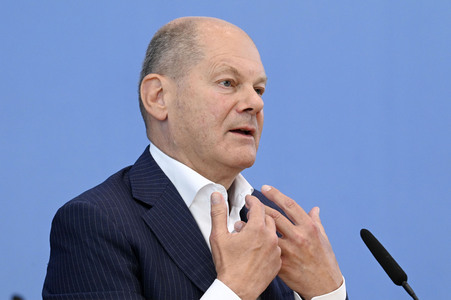 Bundespressekonferenz Aktuelle Themen der Innen- und Außenpolitik in Berlin