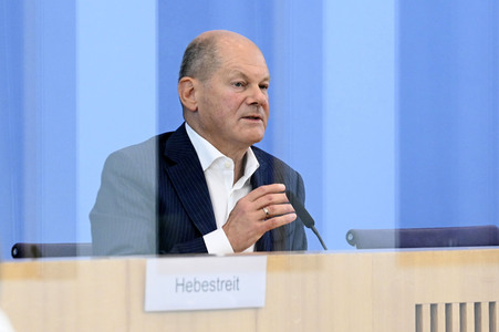 Bundespressekonferenz Aktuelle Themen der Innen- und Außenpolitik in Berlin