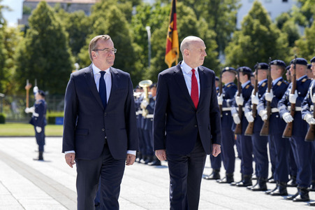 Empfang des Verteidigungsministers des Vereinigten Königreichs in Berlin